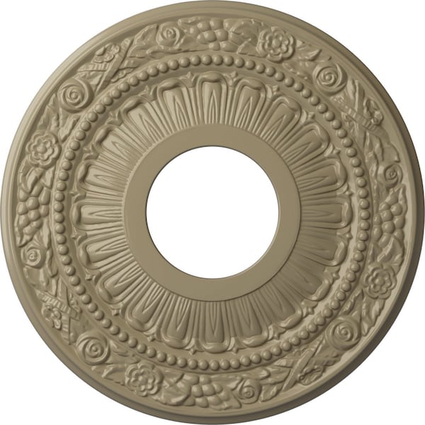 Ekena Millwork Nadia Ceiling Medallion (Fits Canopies up to 4 7/8"), 12 1/8"OD x 3 5/8"ID x 7/8"P, Gobi Desert CM12NAGDF - main